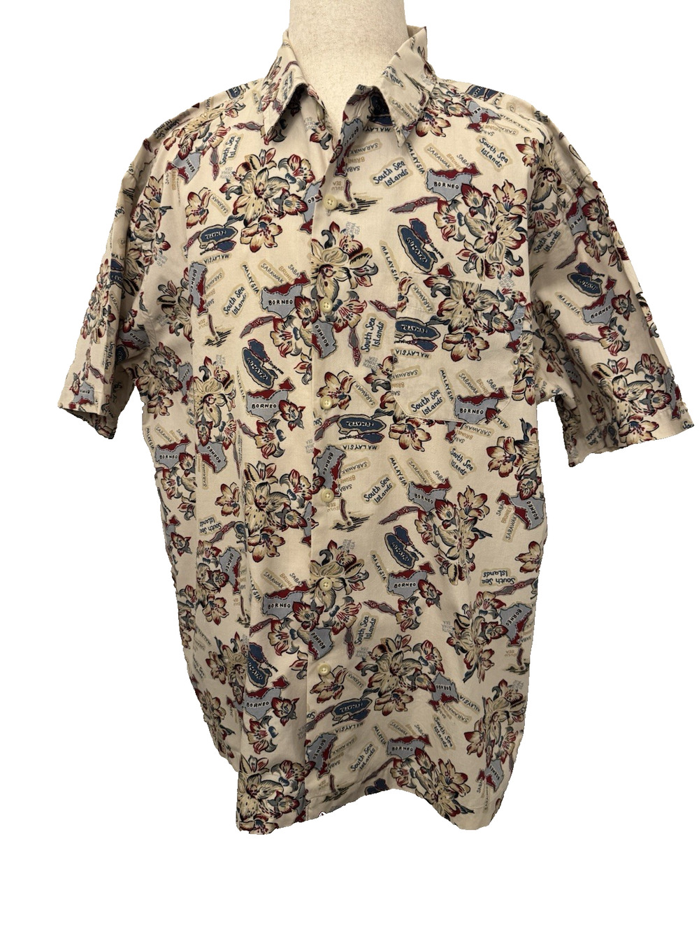 Gap Short Sleeve Shirt Men’s XL Tropical Print Multicolor
